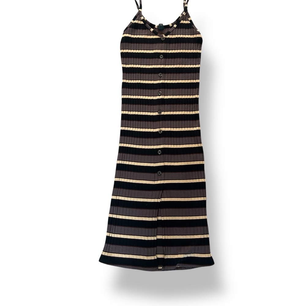[Wild Fable] Black and Brown Striped Dress